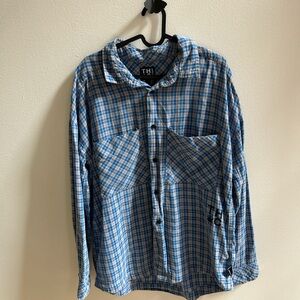 AFENDS plaid button-up shirt with a relaxed fit